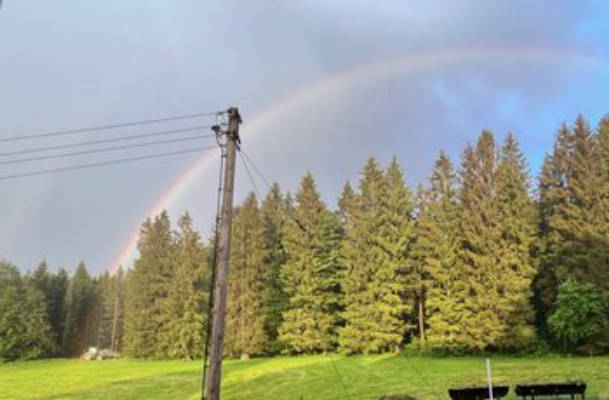 Schlafen wo der Regenbogen den Boden berührt
