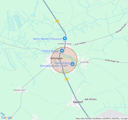 Parking space on large farm