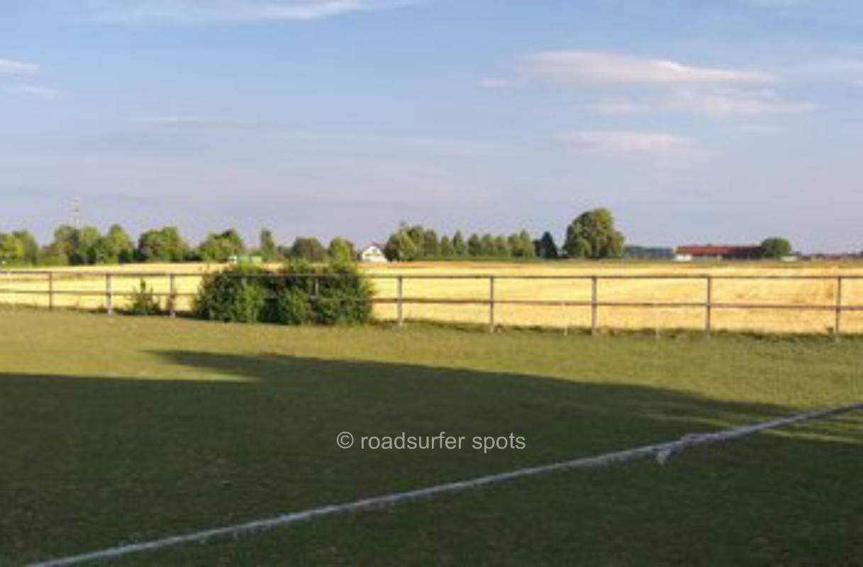 Camping on the outskirts of the village