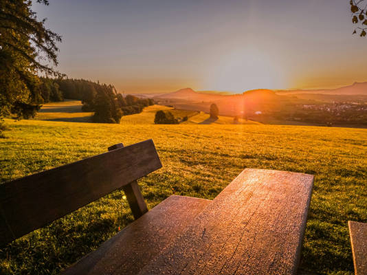 Meadow with fantastic alpine views