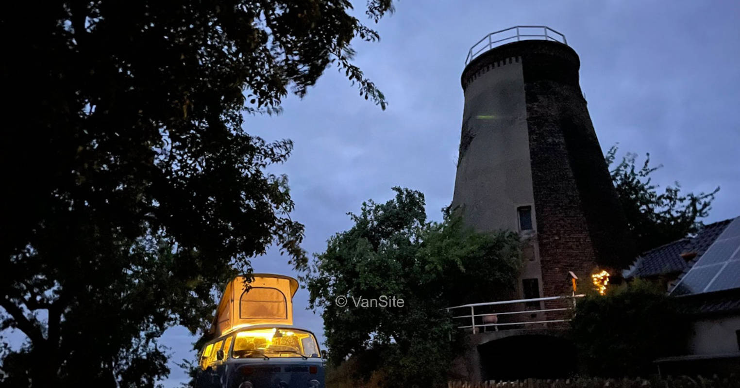 Camping at the mill tower in Walstedde/Münsterland