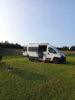 Camping in absolute seclusion on the farm