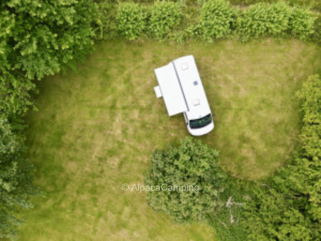 Pitch in quiet location on the outskirts without electricity