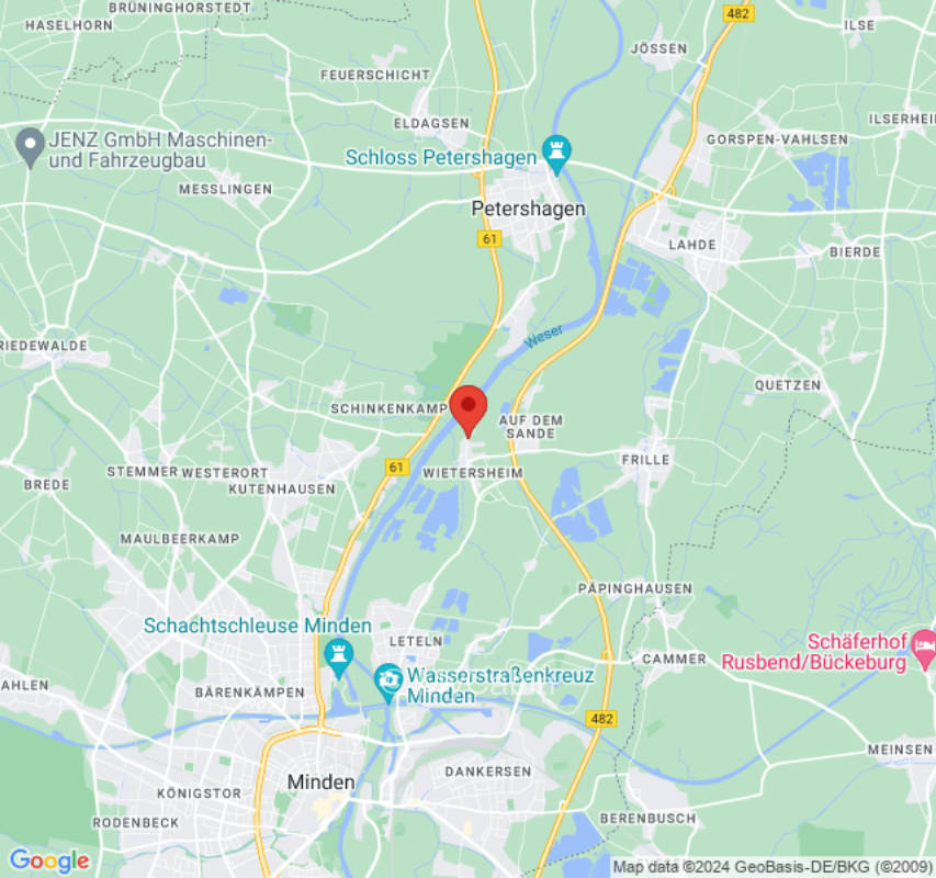 Privatplatz in Wesernähe