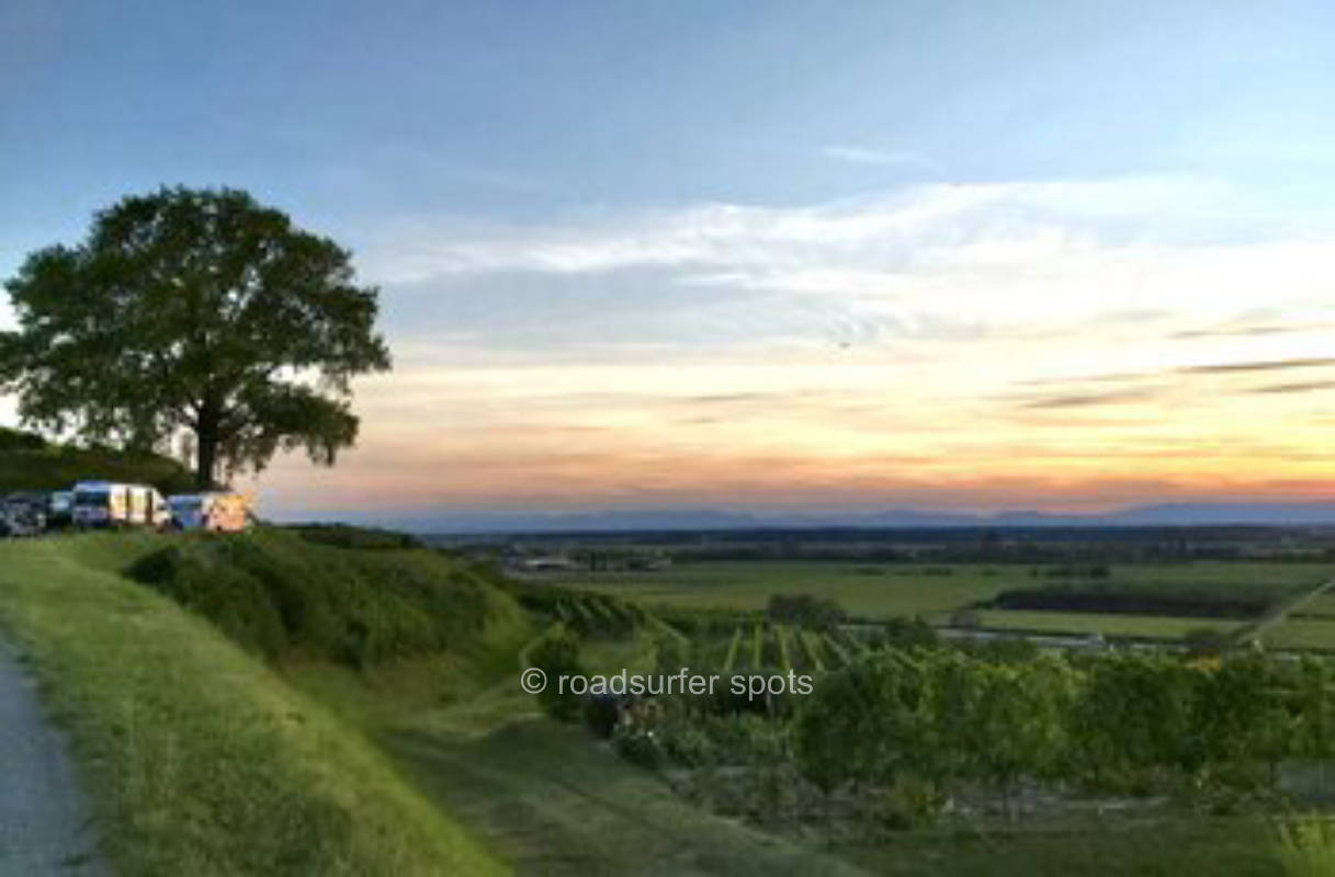 Camping mit Ausblick über die Rheinebene
