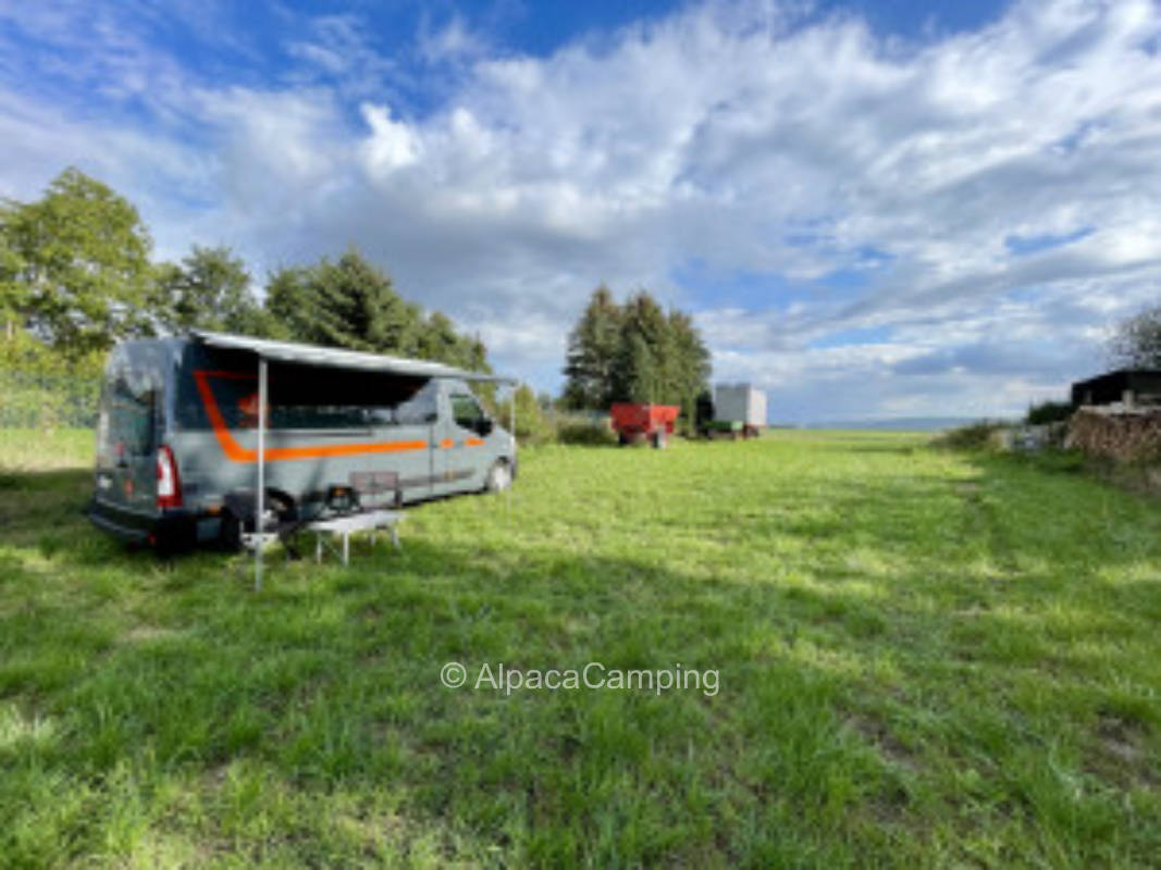 XXL pitch on a meadow on the edge of the field