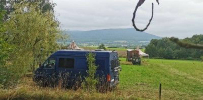 Camping with a view at Ithblick on the slopes of the Osterwald