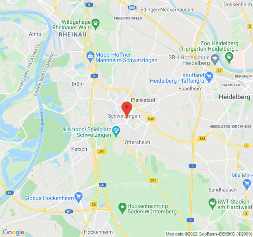 Gartencamping in Schwetzingen