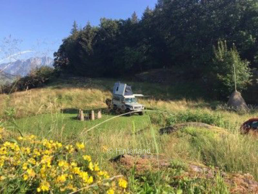 Einzigartige Kulisse - Wildcamp am Kleinberg