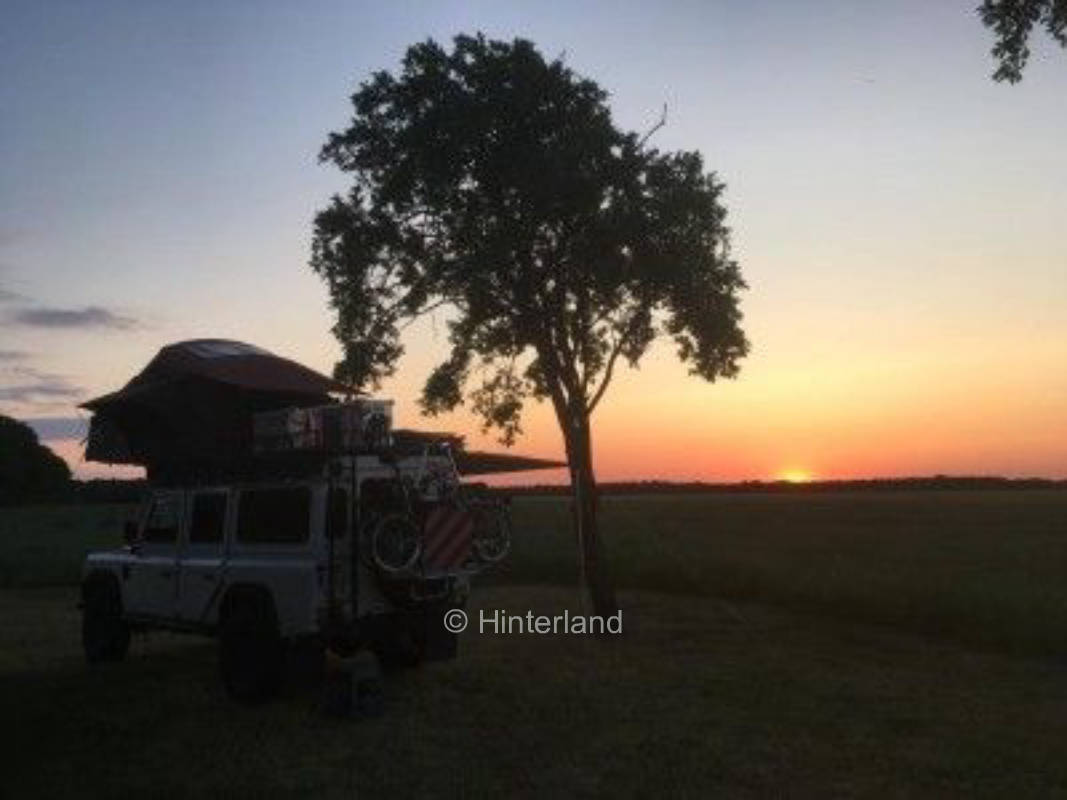 Alone location with sunset