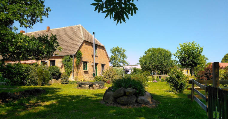 Parking space on a former Mecklenburg farm