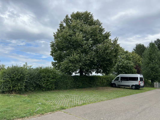 Simple parking spot near golf course