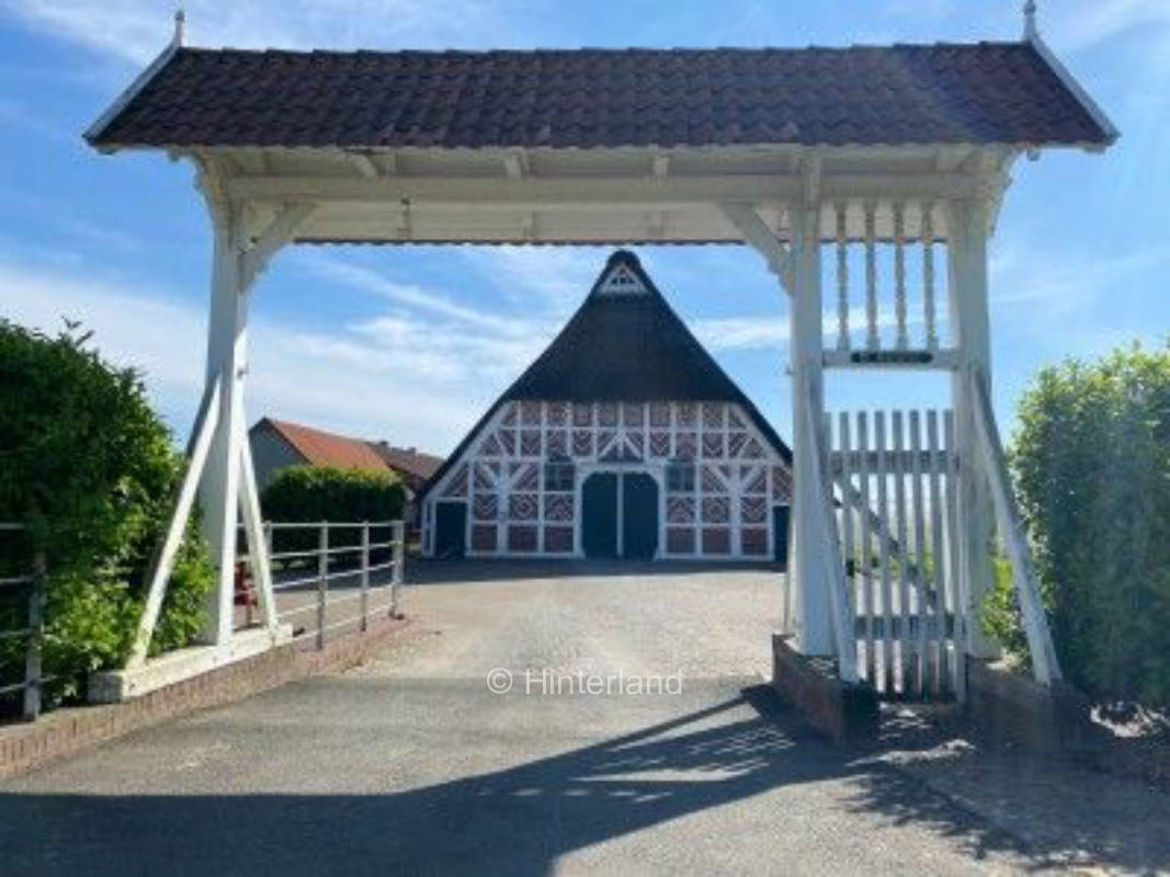 Idyllische Lage im Alten Land am Elbstrand