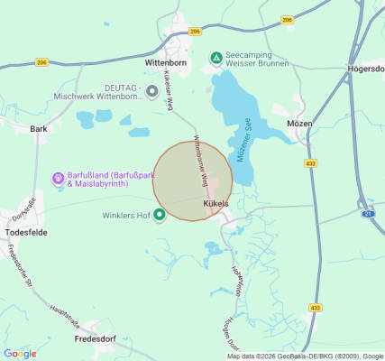 Camping site in Kükels