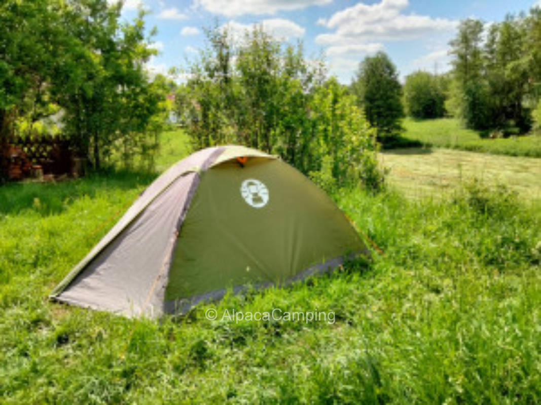 Tent pitch on the farm