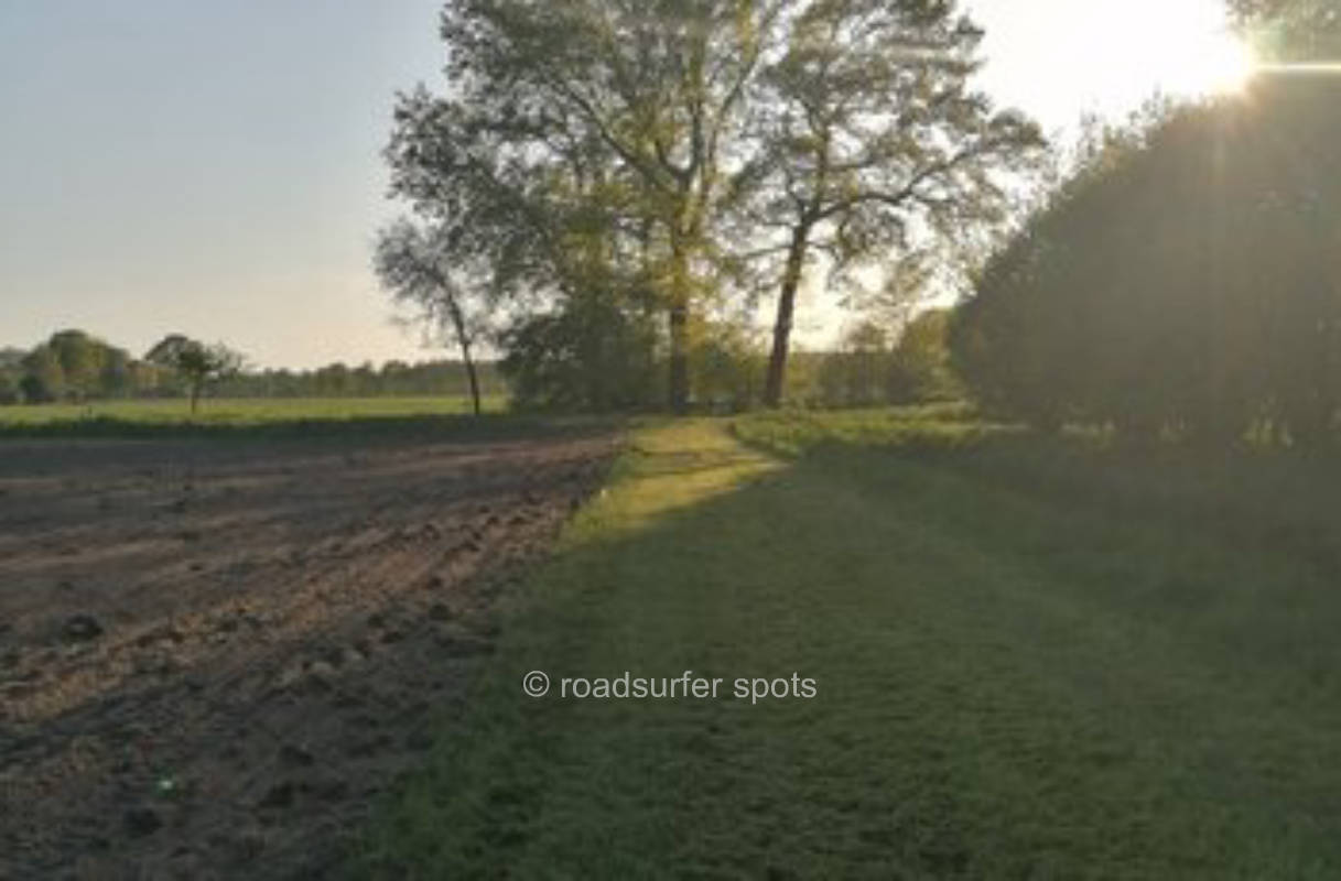 Camping directly next to a renaturation area