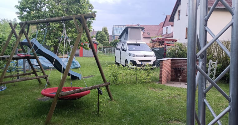 Separate enclosed garden plot directly behind the house