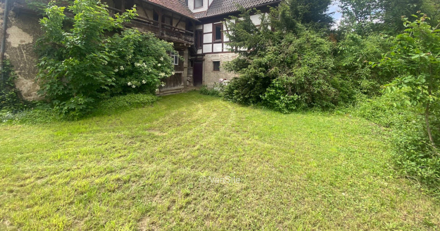 Ohne andere Camper: Hundefreundliche Wiese vor alter Scheune