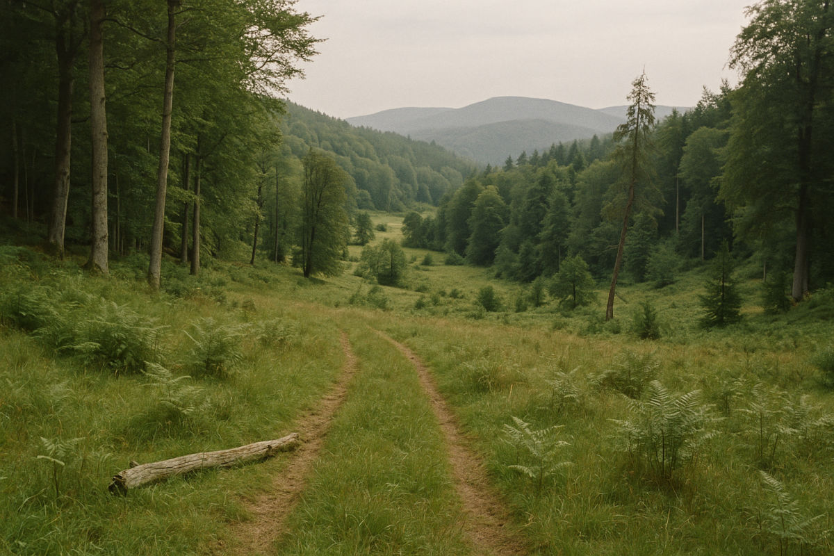 The Thuringian Forest – AI-generated illustrative image