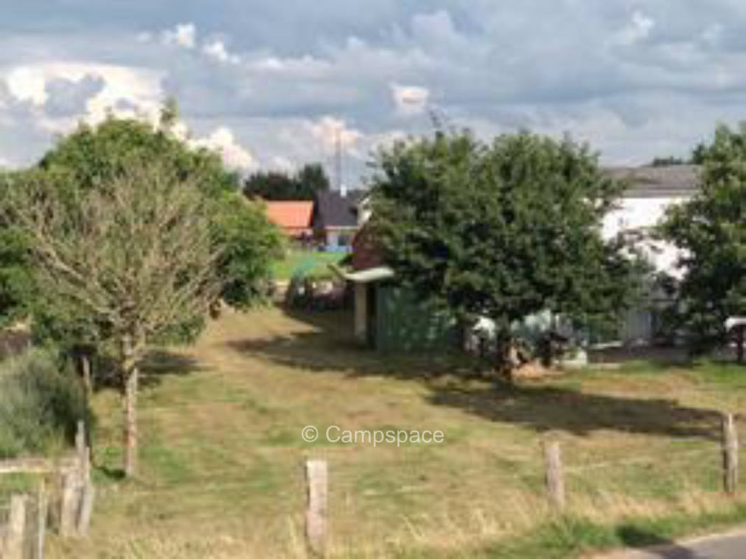 Nature camping on the Rhine dike