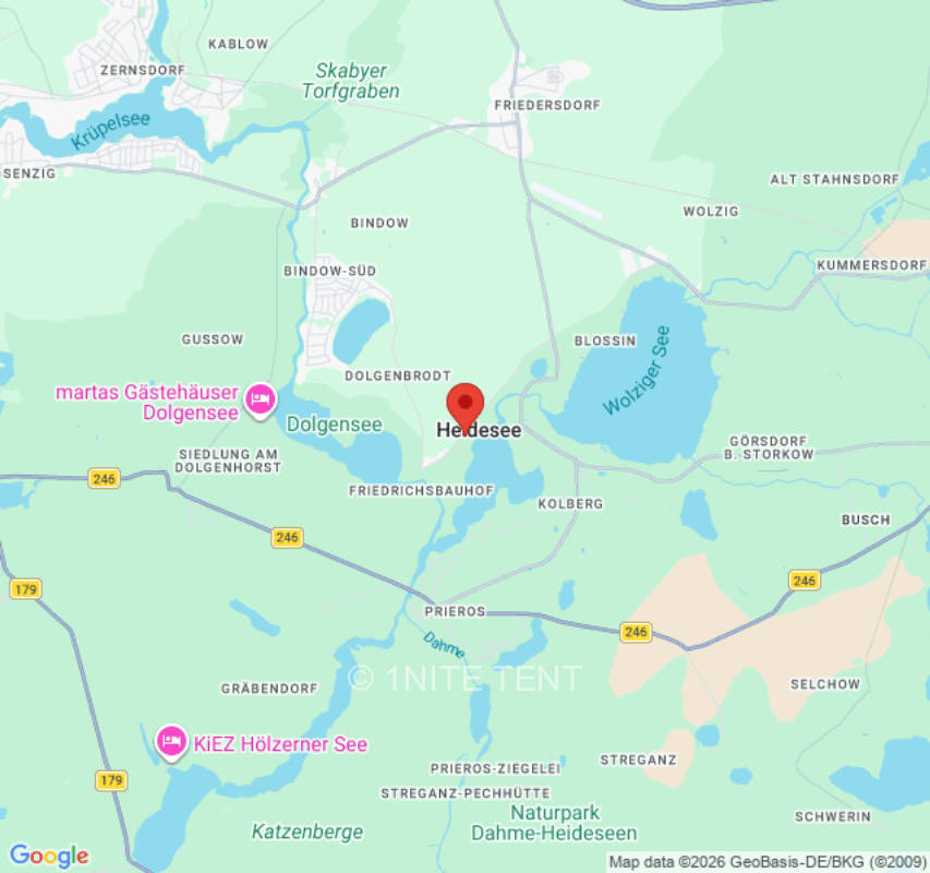 Zeltplatz in Heidesee