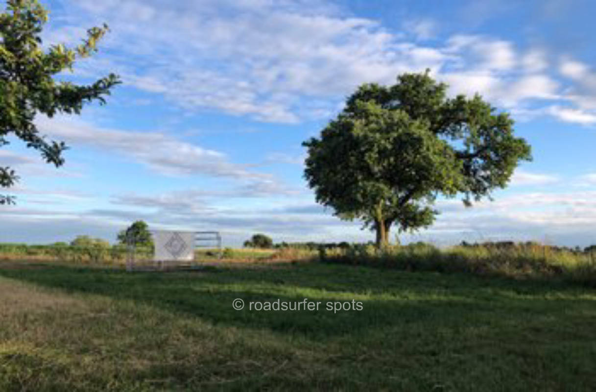 Meadow pitch in the middle of nature