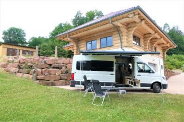 Am Blockhaus im Spessart am Waldrand