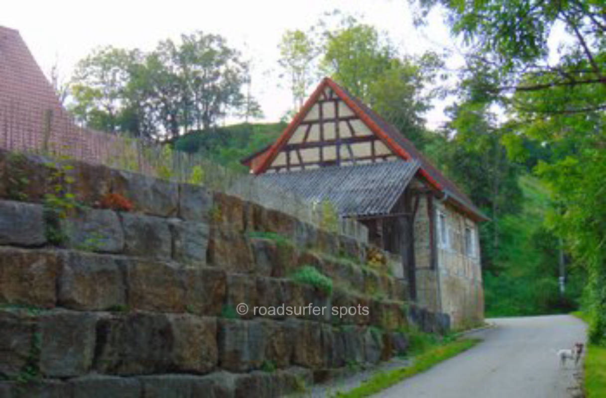 Idyllic meadow on the Bühler river