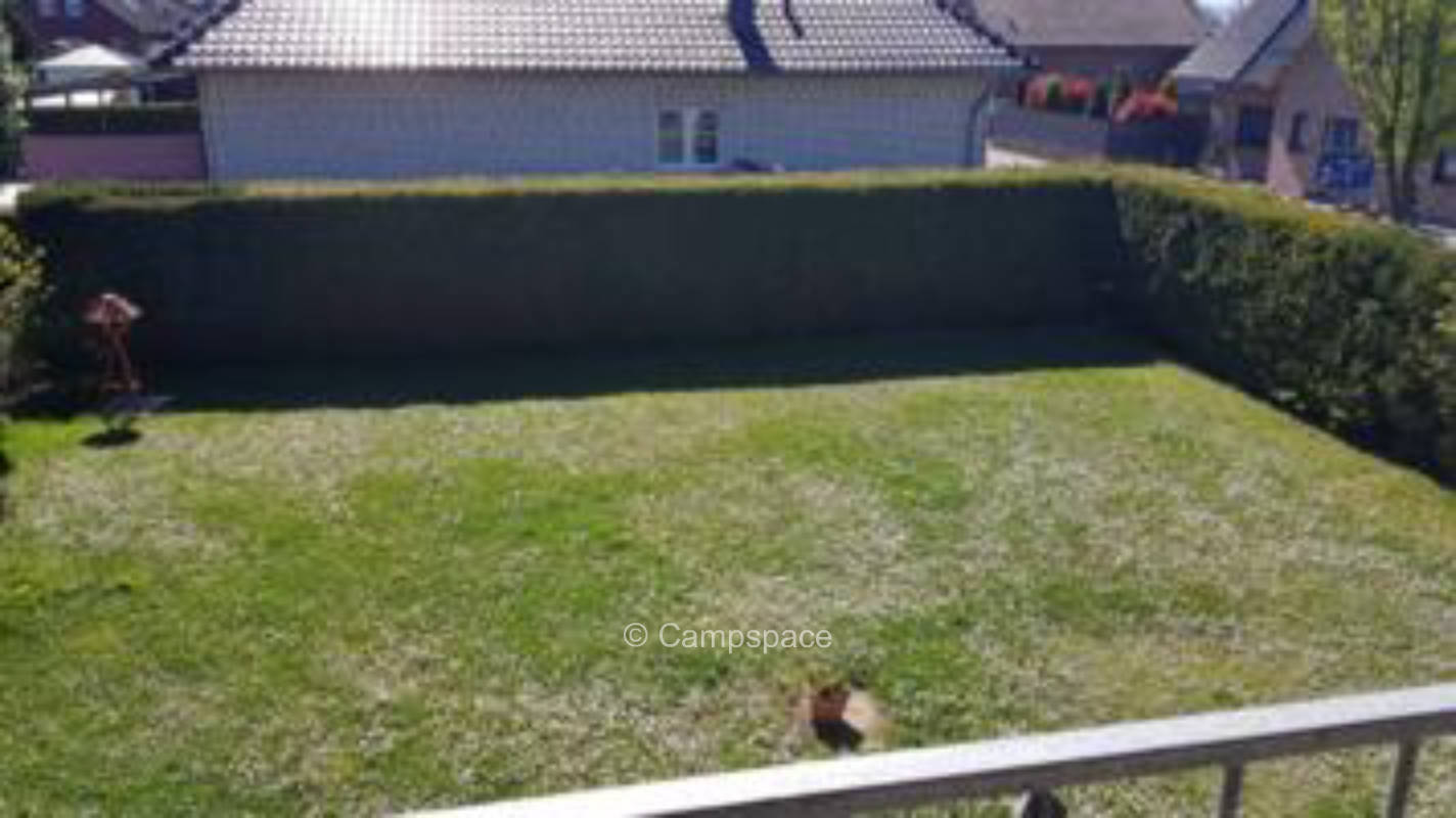 Camping on our house paddock, near the Baltic Sea