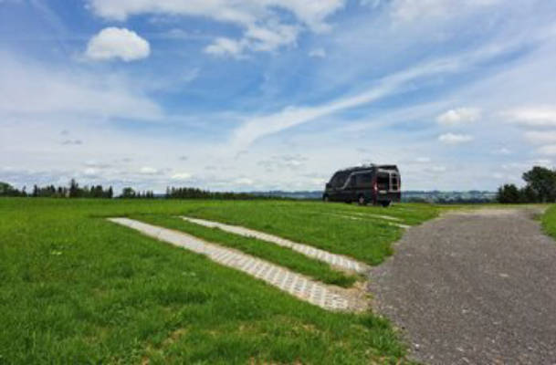 Camping with a cheerful view