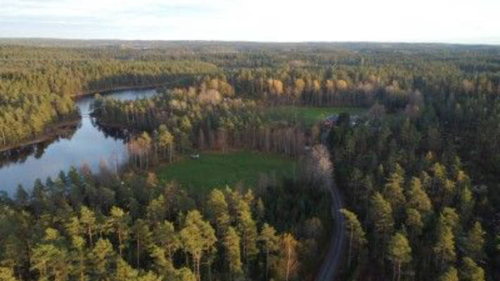 Camp mitten in der schwedischen Natur am See