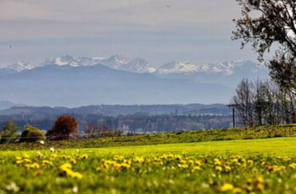 Parking space on the farm with wonderful mountain views