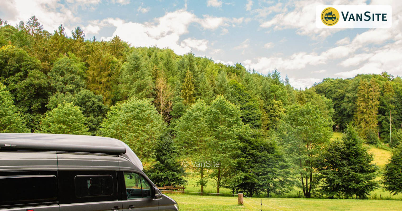 Nature camping site on the edge of the forest in Sauerland
