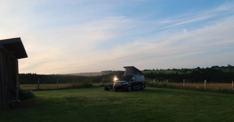 Secluded location, enclosed meadow next to chicken coop with stunning views