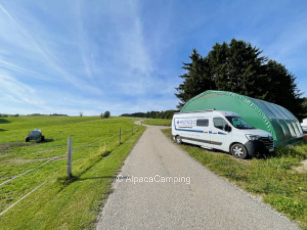 Ruhiger Stellplatz neben einem idyllischen Feld auf einem Hof #2