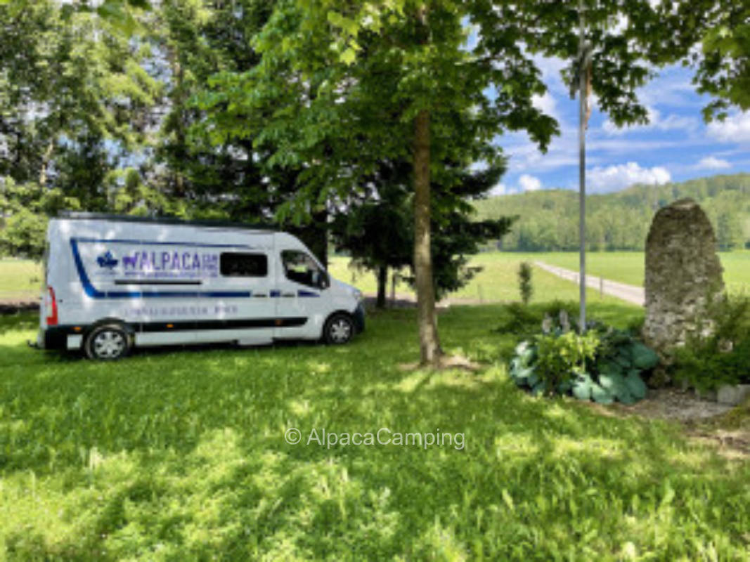 An unserem Hof mit Blick auf die Felder #7, privater Stellplatz