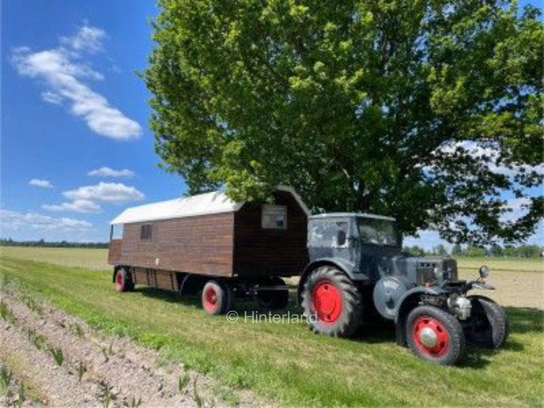 Square under the oak and surrounded by fields