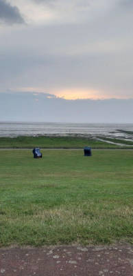 Parking space in front of the house near the North Sea