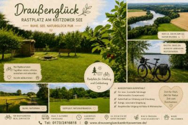 Rest stop "Draußenglück" at Kritzower See