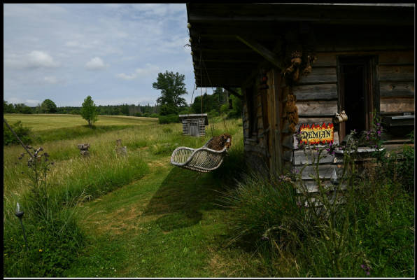 Trapperhutte demian am teich