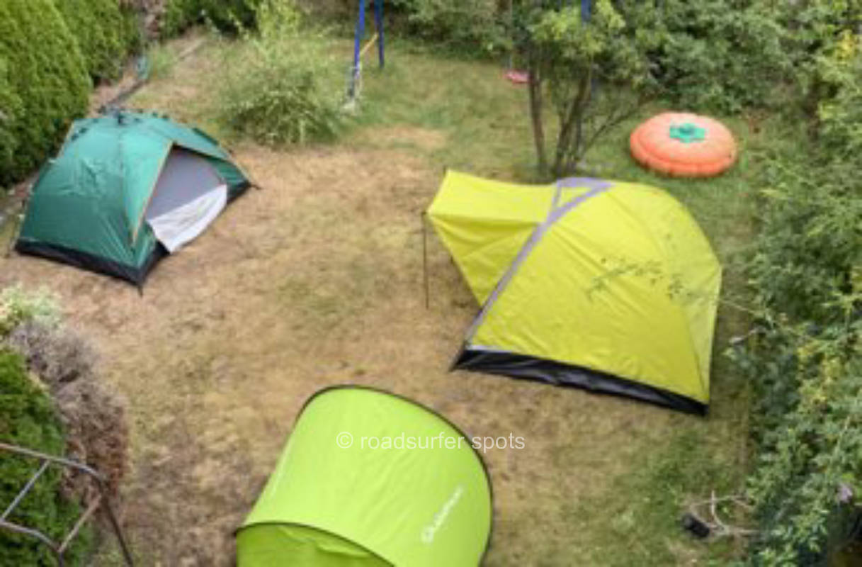 Camping auf Andrea‘s Minizeltplatz