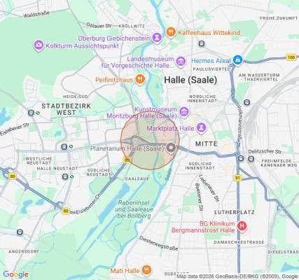 Tent campsite in Halle (Saale)