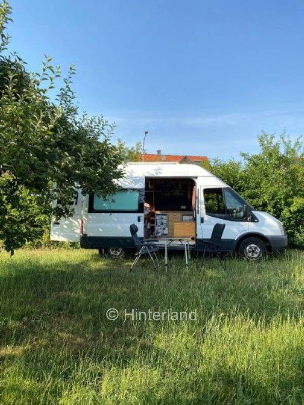 Campen im Garten inmitten der fränkischen Toskana