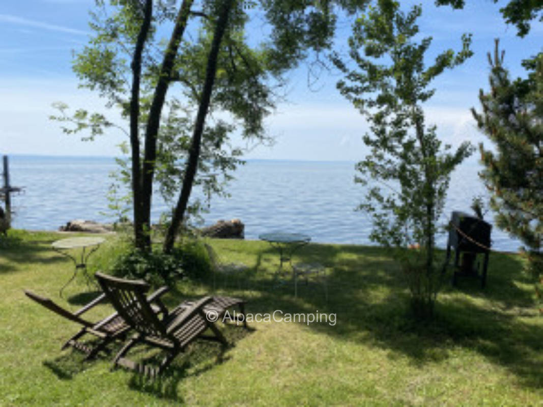 Time out on Lake Constance with direct access to the water and a view of the Swiss mountains,