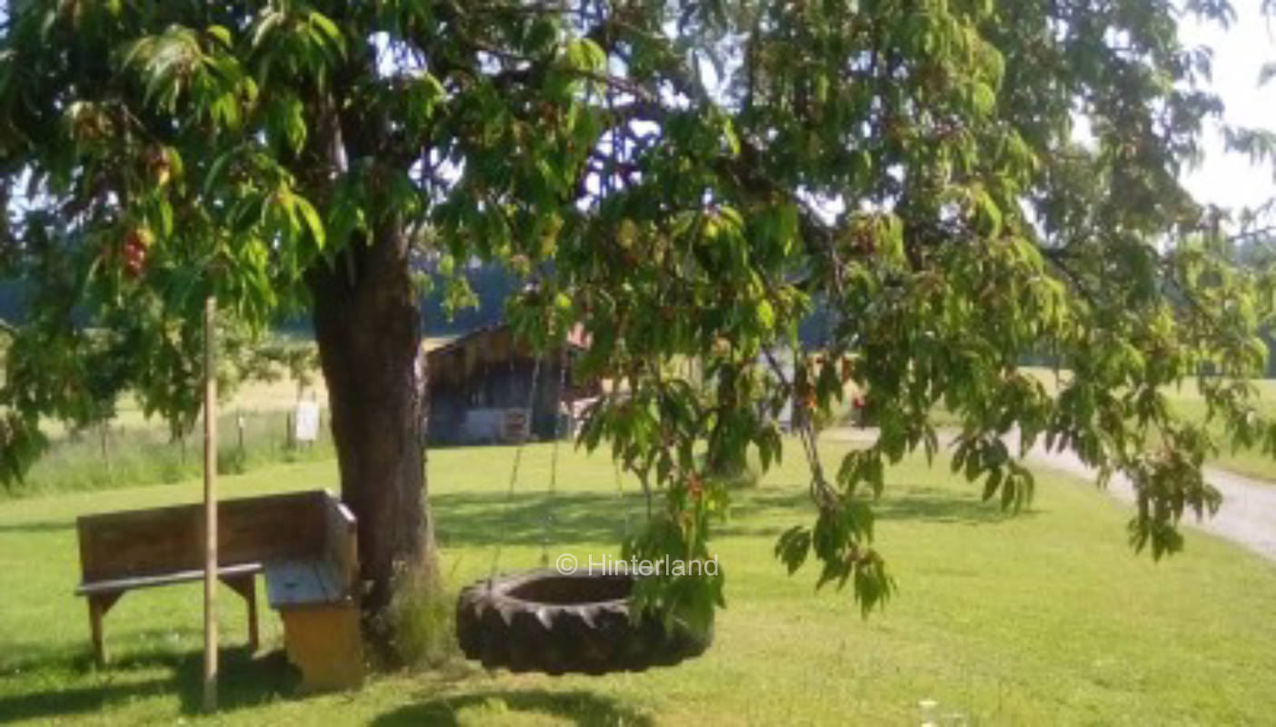Motorhome vacation on the farm