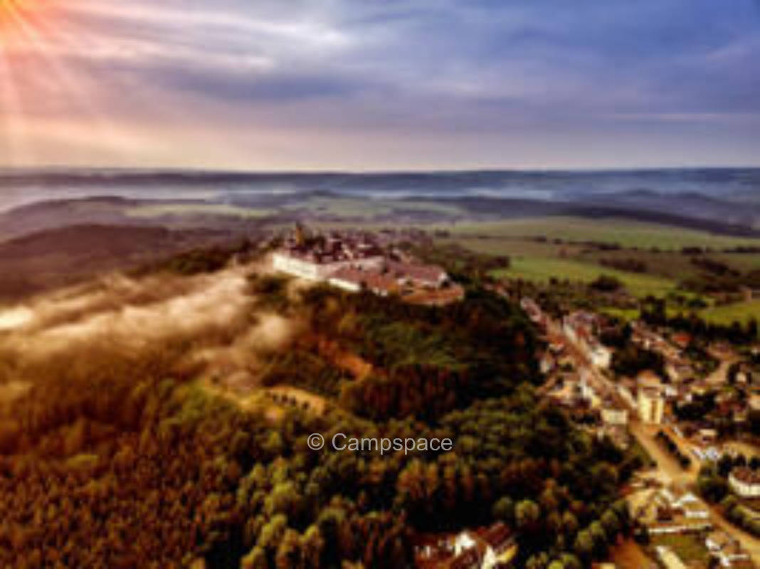 Camping at Augustusburg Castle in the Ore Mountains