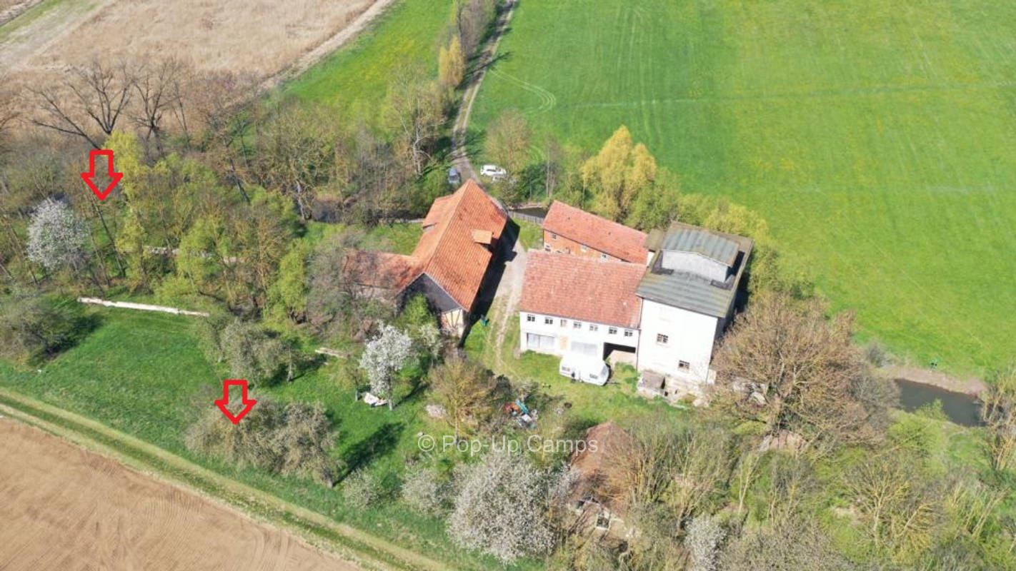 Dream place for nature-loving campers in the green at the Gaboldsmühle