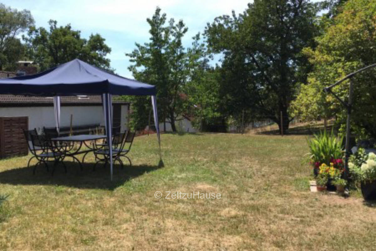Campsite directly on the edge of the forest with children's playground