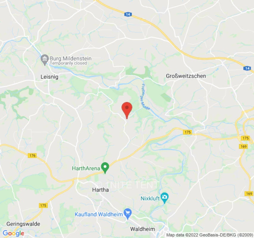 Zeltplatz in Hartha, privater Stellplatz