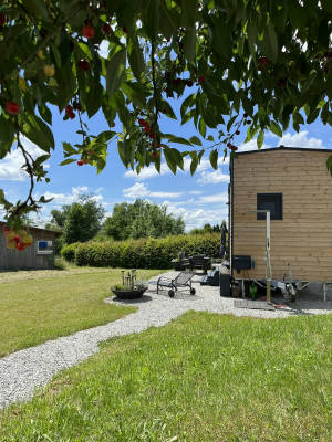 Reset in the Vilstal tiny house experience with barrel sauna